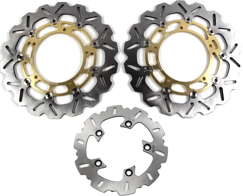 Vista 18 de Arashi Discos de freno delanteros y traseros para Yamaha YZF R1 R1M 2004-2006 2015-2022 / R6 2017-2019 / MT10 FZ10 (ABS) 2016-2020 / MT-10 FZ-10 SP