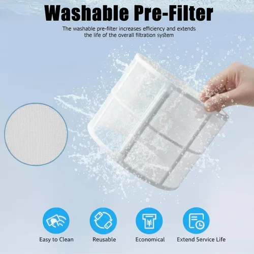Vista 5 de AIRPLUS Purificador de aire para dormitorio del hogar, cubre hasta 1073 pies cuadrados por motor de alto par de 25 W, filtro lavable 3 en 1 con modo