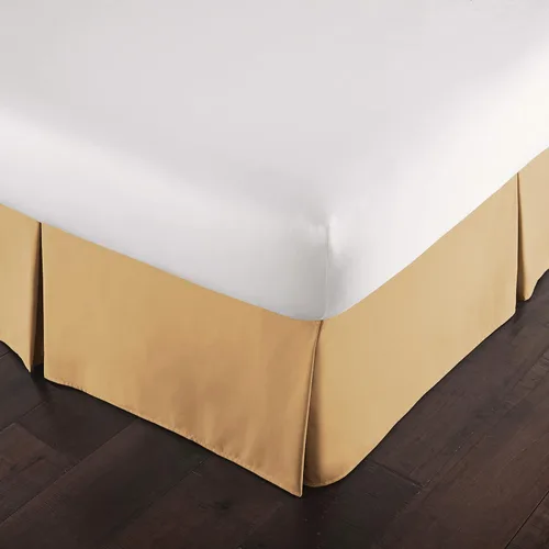 Vista 18 de Southshore Fine Linens VILANO Springs faldón para cama plisada, 15 pulgadas, Microfibra, Blanco brillante, gemelo