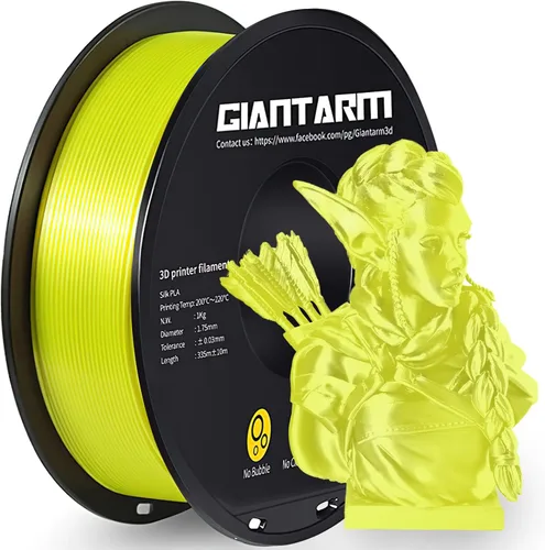 Vista 9 de GIANTARM Filamento de ácido poliláctico (PLA), filamento beige para impresora 3D, carrete de 2.2 libras, precisión de dimensión de 0.069 in +