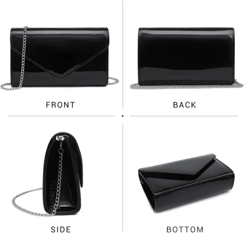 Vista 2 de Dasein Bolsos de noche con purpurina para mujer, bolsos formales para boda, fiesta, bolso de mano elegante, bolso de mano para cóctel, baile