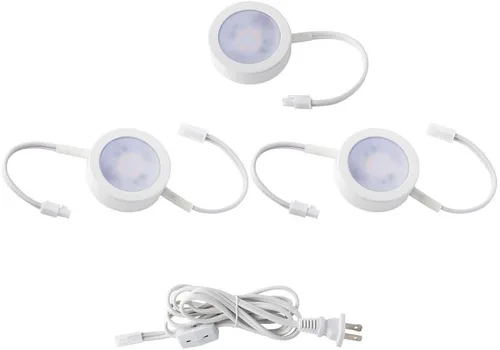 Vista 12 de WAC Lighting, Luz de disco LED individual con cable de plomo de 6 pulgadas 3-CCT seleccionable 2700K-3000K-3500K Voltaje de línea en blanco