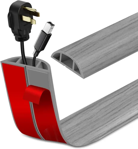 Vista 9 de Cubierta de Cable para Piso Autoadhesiva Ocultador de Cables Cubiertas de Cable de Extensión para Piso Protector de Cable de Alimentación para Piso