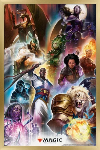 Vista 15 de Trends International Magic: The Gathering - Póster de pared de cuadrícula, 14.72 x 22.37 pulgadas, versión enmarcada de madera de granero
