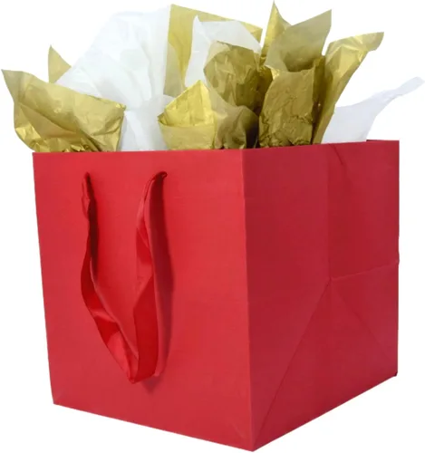 Vista 11 de JUNESHE Bolsa de regalo cuadrada negra grande con asas y papel de seda, 9.84 pulgadas, gran envoltura de regalo gigante para cumpleaños, boda