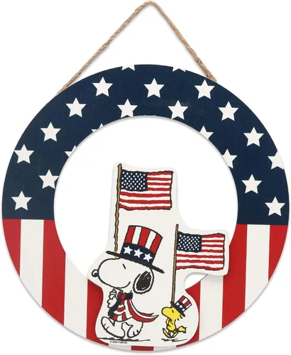 Vista 12 de Peanuts Snoopy Be Happy - Decoración redonda de madera para colgar en pared, divertido letrero de Snoopy para decoración del hogar, gran idea