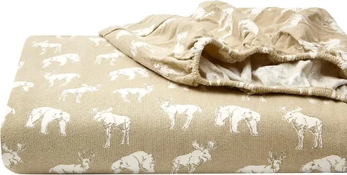 Vista 4 de Eddie Bauer Flannel Collection - Juego de sábanas de algodón, preencogido y cepillado para mayor suavidad, comodidad y sensación de calidez