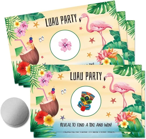 Vista 16 de 50 Psc Tarjetas de juego Casino para rascar, divertidas tarjetas de rascar de noche de casino para fiesta de apuestas, fiesta de cumpleaños, boletos