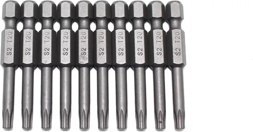 Vista 25 de TMAX Juego de puntas de destornillador de cabeza de estrella T6 Torx de 25 piezas, acero S2 de 6 puntos T-6 puntas de inserción de destornillador