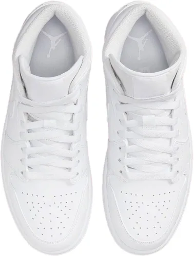 Vista 4 de Men's Jordan 1 Mid WhiteWhite-White (554724 136)