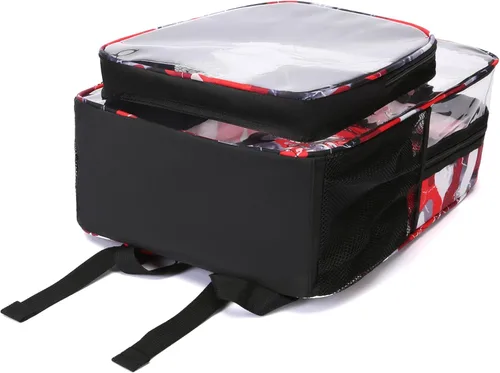 Vista 7 de BLUEFAIRY Mochila transparente, rojo, camuflaje (Camo-Red), Azul camuflaje