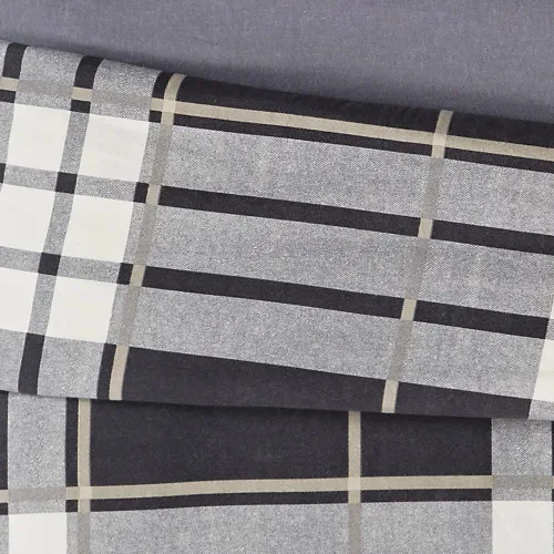 Vista 2 de TRULY SOFT Milo Plaid Full/Queen - Juego de edredón de franela de 3 piezas