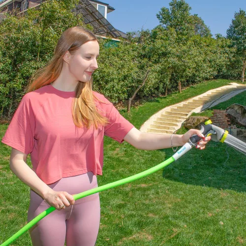 Vista 7 de Fevone Manguera Líder de Jardín de 3 pies, Manguera de Agua Híbrida Ligera, Flexible y Duradera, Conexiones Libres de Fugas Flexible Hybrid