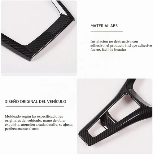 Vista 2 de CheroCar Gears - Adhesivo decorativo para panel de cambio, para Chevrolet Camaro 2016+, accesorios de decoración interior (fibra de carbono 1)..