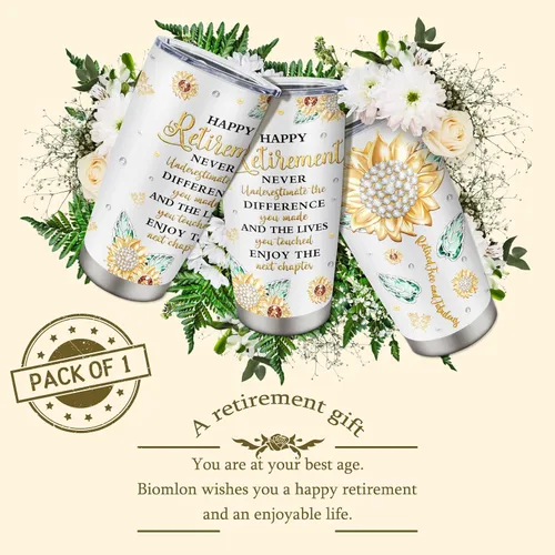 Vista 5 de Vaso de regalo de jubilación para mujer 2026 de 20 onzas, decoraciones de fiesta de jubilación, regalos para mujeres, compañeros de trabajo, amigas