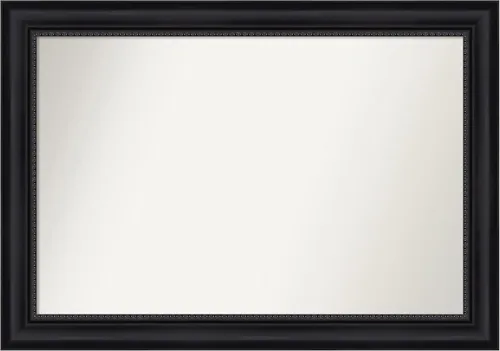 Vista 82 de Amanti Art Espejo personalizado, espejo de baño negro Astor, espejo de pared o espejo de tocador de baño sobre el fregadero (25 x 25 pulgadas)