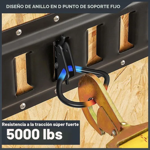 Vista 4 de 12 Piezas de Anclajes de Amarre con Anillo en D para Pista E Accesorios para Pista E para Encerrados Sistema ETrack para Accesorios de Remolque