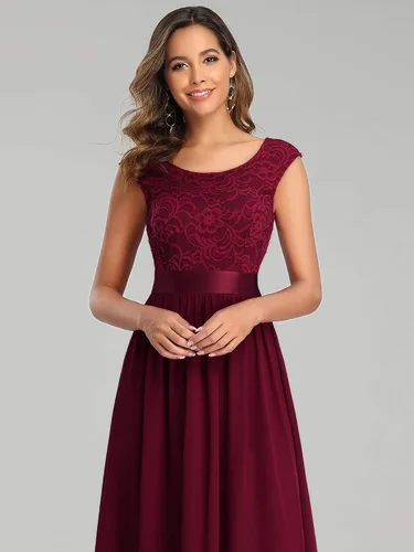 Vista 5 de Ever-Pretty Vestidos de dama de honor fruncidos con cintura imperio para mujer 0646
