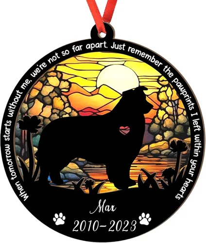 Vista 45 de Adorno personalizado para atrapasoles de sabueso afgano, adorno de Navidad de sabueso afgano – Regalo para perro amante, sabueso afgano
