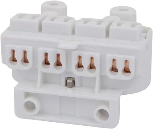 Vista 2 de uxcell 10 unids H lámpara fluorescente titular de luz 2G11 base sola cabeza lápida lámpara socket AC 500 V 2A para tubo fluorescente LED