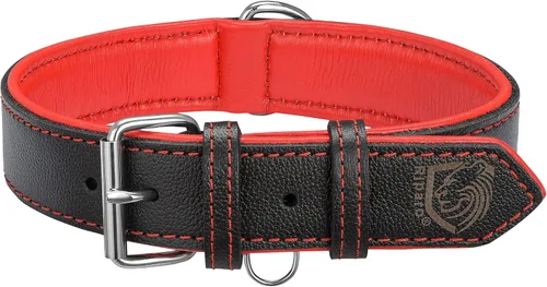 Vista 12 de Riparo Collar de perro de cuero ajustable – Collar de perro ancho resistente para perros pequeños, medianos, grandes y extra grandes con soporte Agua