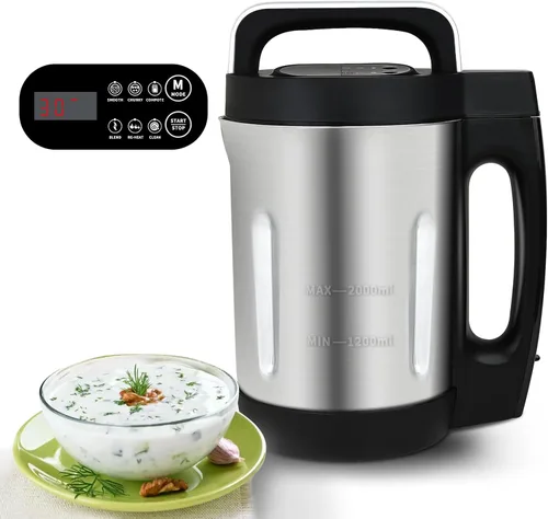 Vista 10 de Fabricante de sopa Potlimepan 1.6 L, Multifunción 4 en 1 y licuadora de sopa y batidos con panel de control inteligente, fabricante de sopa caliente