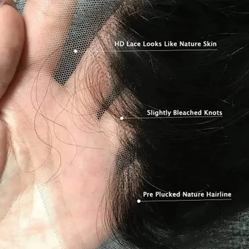 Vista 8 de Beauty Forever Cierre de encaje HD 5 x 5, cabello humano virgen sin procesar, cierre de encaje transparente, parte libre, cabello prearrancado