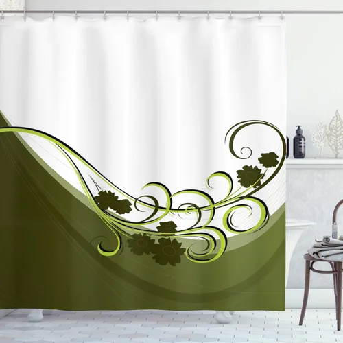 Vista 20 de Ambesonne Decor Collection cortina para regadera de baño de poliéster