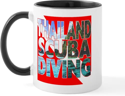 Vista 20 de CafePress Scuba Flag Diver Taza de café de cerámica de 11 oz (11.0 fl oz)