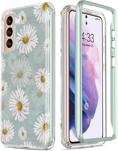Vista 25 de ESDOT - Funda protectora para celular Samsung Galaxy S21, de grado militar, resiste caídas de 21 pies (probado), con diseños modernos, para niñas