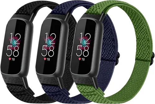Vista 11 de TumpCez Bandas elásticas de nailon compatibles con correas Fitbit Luxe para mujeres y hombres, elásticas, ajustables, transpirables, cómodas