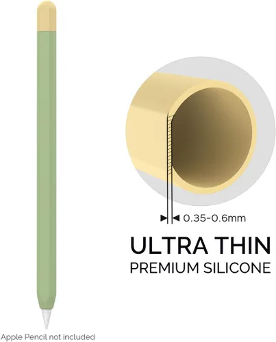 Vista 5 de AHASTYLE Funda Duotone para Apple Pencil de 2ª generación y Apple Pencil Pro (2024) Funda protectora ultra delgada de silicona compatible con carga