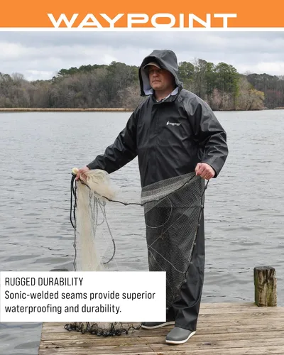 Vista 7 de FROGG TOGGS Waypoint Angler Chaqueta impermeable y duradera para hombre con elástico en 4 direcciones