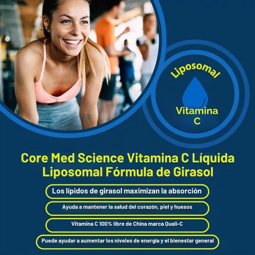 Vista 2 de Optimizado liposomal con vitamina C de 0.035 oz Vitamina C "Quali-C" (libre de china), la más alta absorción, fórmula física, soporte inmune, sin