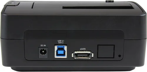 Vista 3 de StarTech.com Estación de acoplamiento de disco duro USB 3.1 / eSATA a SATA de una sola bahía, base para disco duro USB 3.1 (10 Gbps), externa