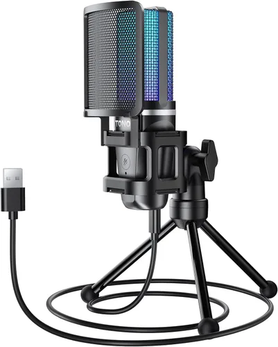 Vista 13 de TONOR TC30+ - Kit de micrófono USB, grabación de podcasts para PC, condensador cardioide, juego de micrófono para computadora, juegos, transmisión