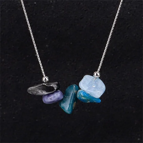 Vista 7 de Gargantilla con signo del zodiaco de 12 constelaciones, cristal crudo, piedra natural, curativa, chakra, horóscopo, astrología, joyería para mujer