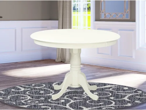 Vista 38 de HomeStock Mesa de comedor redonda de madera, mesa de cocina resistente para espacios pequeños, color negro y cereza/36 pulgadas sin gotas