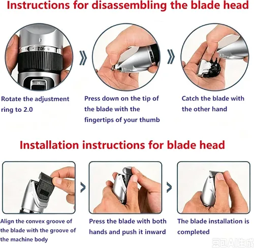 Vista 2 de Dog Clippers Grooming Kit and Pet Paw Trimmer for Dogs & Cats(Gray)
