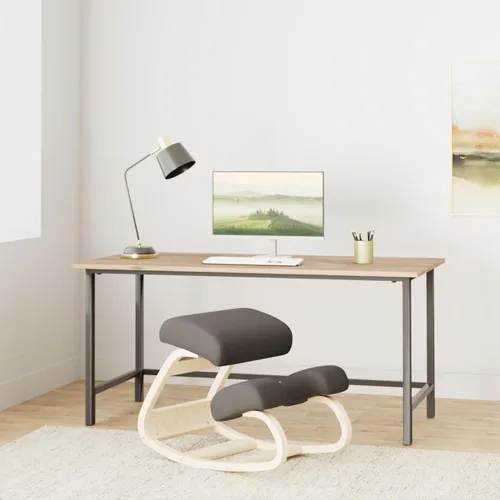 Vista 2 de Silla ergonómica de rodillas con acolchado extra, soporte de postura, cómoda silla de escritorio, taburete mecedor en ángulo y asiento