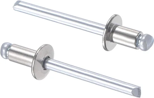 Vista 18 de uxcell Remaches ciegos 304 Acero Inoxidable 0.126 in Diámetro 0.197 in Longitud de Agarre Plata 100pcs