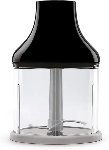 Vista 7 de Smeg Batidora de Mano de Inmersión con Vaso Medidor, Tazón para Picar con Tapa, Batidor de Alambre, 5 Controles de Velocidad, Fabricada con Negro
