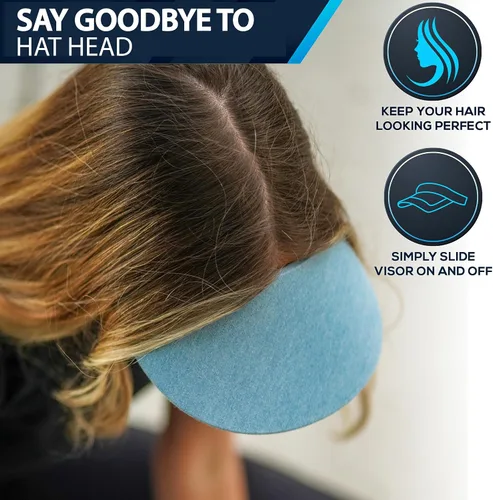 Vista 6 de No Headache Visera de sol para mujer, visera cuadrada, visera de golf, visera de tenis