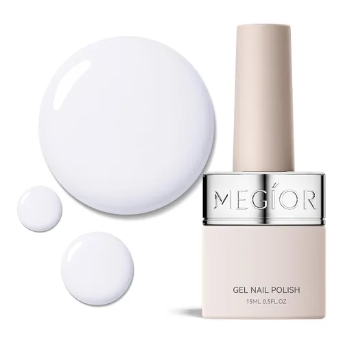 Vista 35 de MEGIOR Esmalte de uñas de gel libre de TPO, 0.5 onzas líquidas, base de gel transparente para remojar la lámpara de uñas LED, capa base de larga