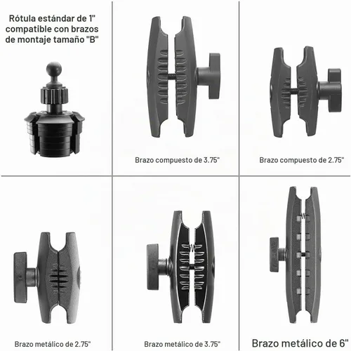 Vista 3 de iBOLT Soporte de portavasos personalizado: selecciona tu dispositivo/longitud de brazo