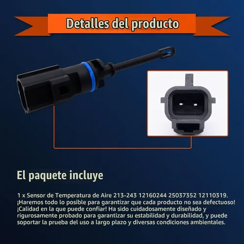Vista 6 de HiSport 5149279AC Sensor IAT de temperatura de admisión de carga de aire compatible con Chrysler 300 Dodge Challenger Dart Durango Fiat 500X Jeep
