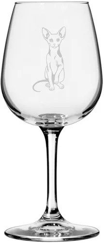 Vista 135 de Copa de vino de 12.75 onzas con temática de gato abisinio grabada para todo uso