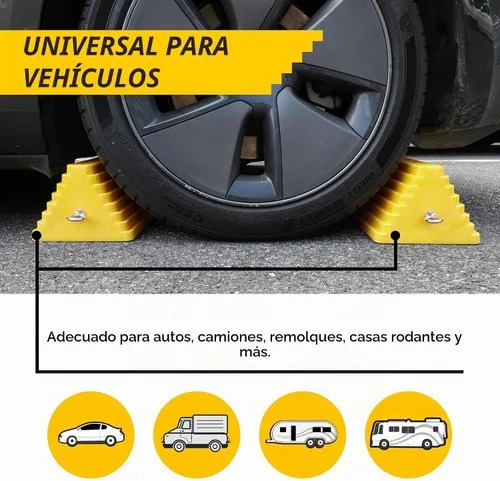 Vista 3 de MaxxHaul 51169 Cuñas de rueda de espuma de polietileno con cerrojo de acero – Paquete de 2 – 10 × 8 × 6 pulgadas – Espuma estructural resistente