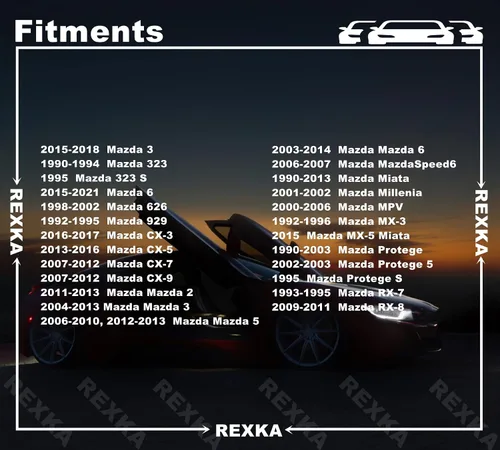 Vista 3 de Rexka 10 juegos de guardabarros cubierta de parachoques Splash Shield U Nut Tornillo Kit para Mazda B45556135 9CF600516B - Multiusos - Deflector