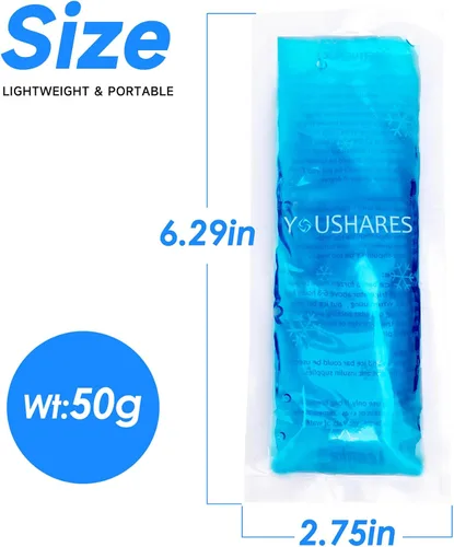 Vista 3 de YOUSHARES Bolsas de hielo para enfriador de insulina - Paquete frío de medicina aprobada por la TSA para viajes aéreos, paquetes de mini congelador